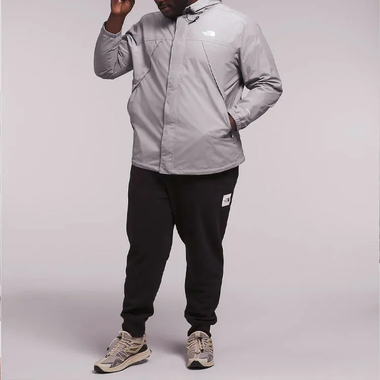 THE NORTH FACE Antora Outdoor Hiking Waterproof And Windproof Windbreaker Jacket Men's Light Gray-2