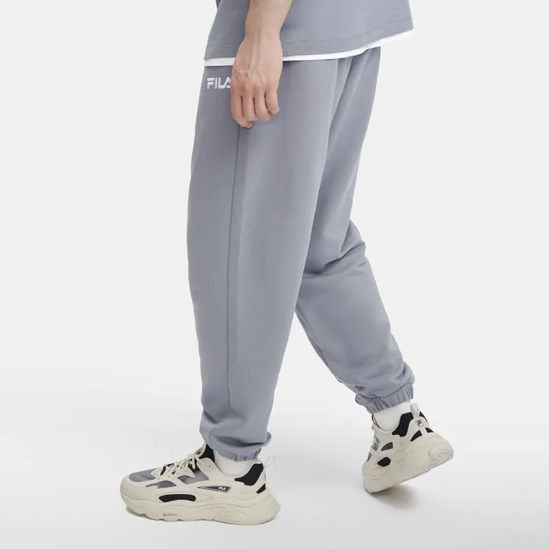 FILA Valentine's Day Collection Knitted Sweatpants Men Cyan Brick Gray-6