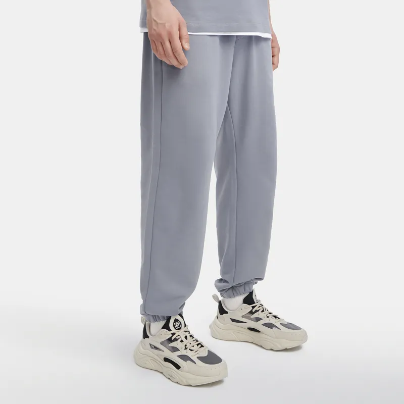 FILA Valentine's Day Collection Knitted Sweatpants Men Cyan Brick Gray-5