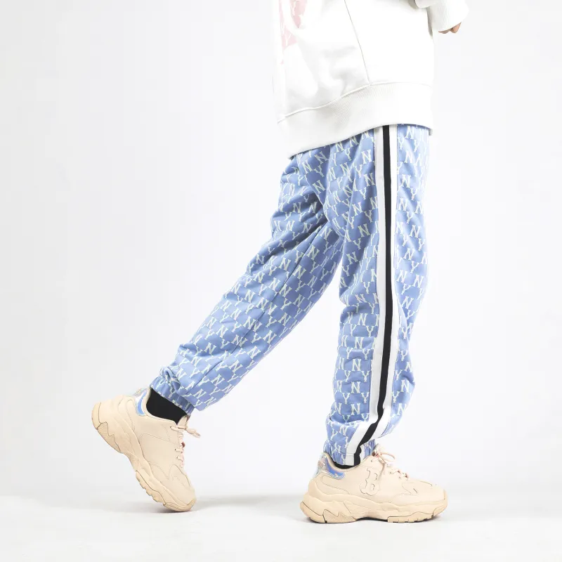 MLB New York Yankees Knitted Sweatpants Unisex Sky Blue-6