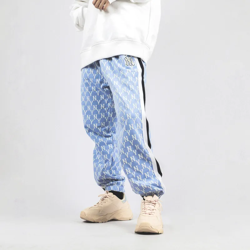 MLB New York Yankees Knitted Sweatpants Unisex Sky Blue-3