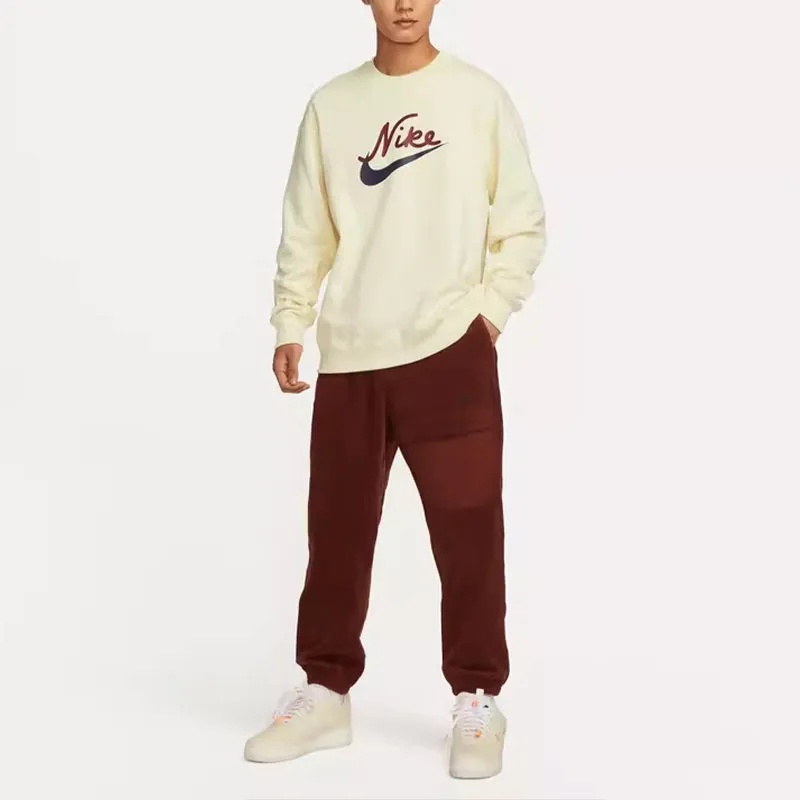 Nike Sweatshirts Men Beige Yellow-2