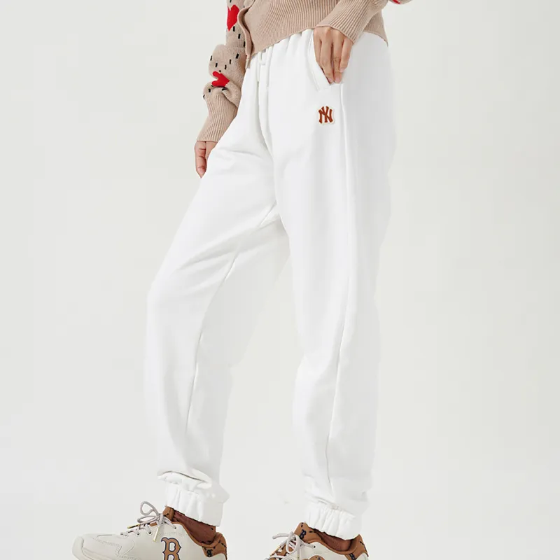 MLB New York Yankees Knitted Sweatpants Unisex White-5