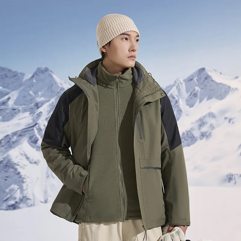 TOREAD Windbreaker Jackets Men Army Green Black-3