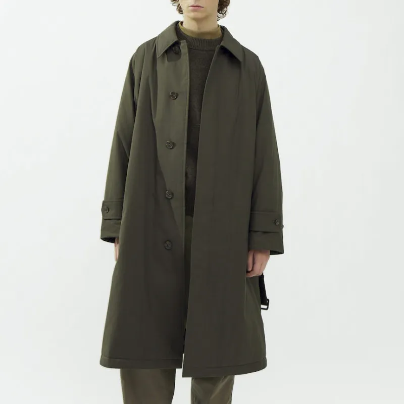 UNIQLO FW23 U Series Trench Coat Unisex Dark Olive-2