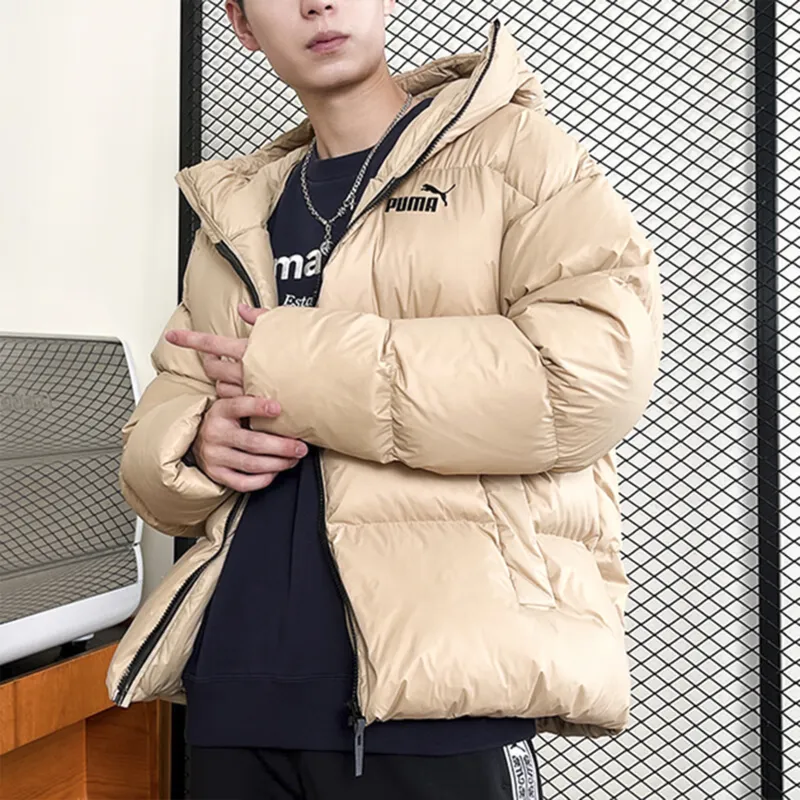 PUMA Down Jackets Men Khaki-4