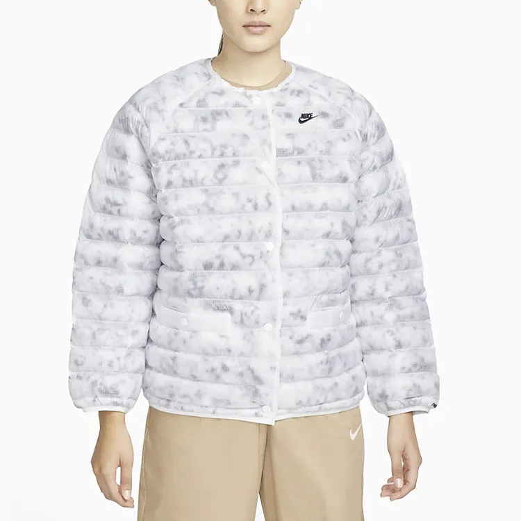 Nike Puffer Jacket Winter Women's Beige Yellow-5