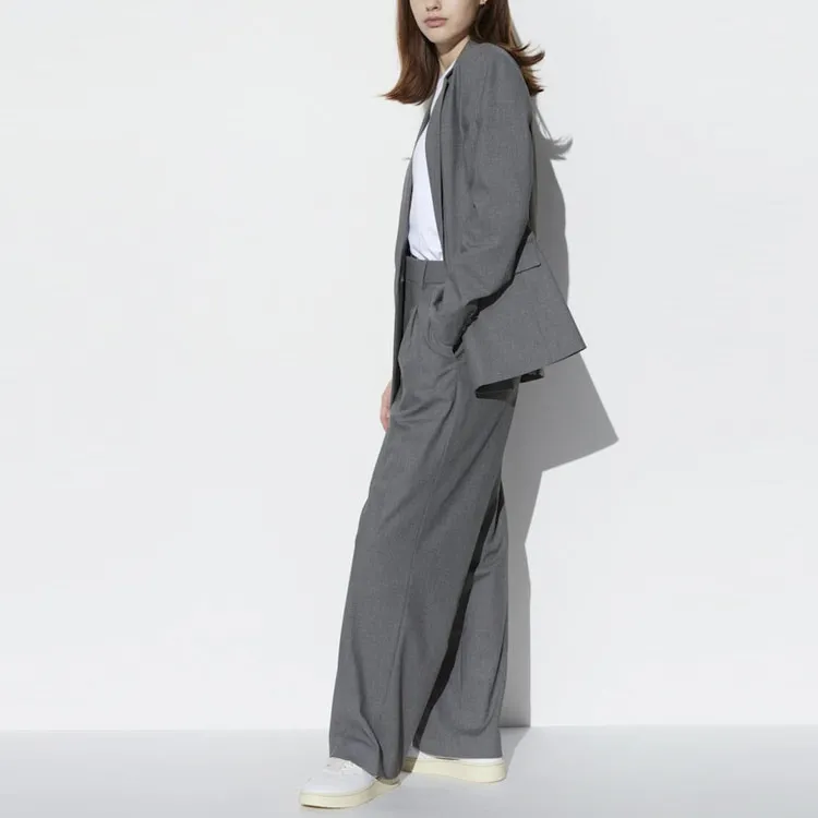 UNIQLO Casual Pants Women's Sky Gray-3