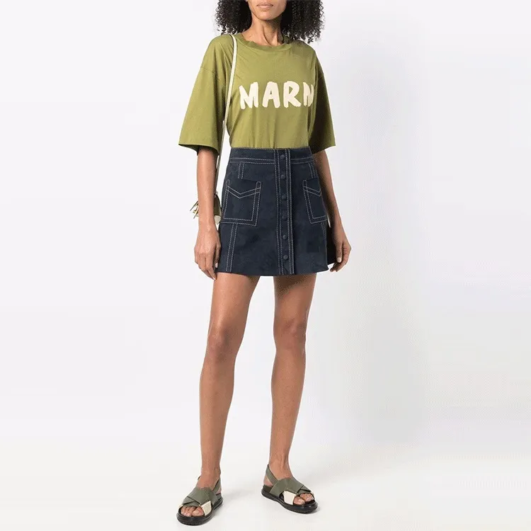 MARNI Logo T Shirt 'Green'-1