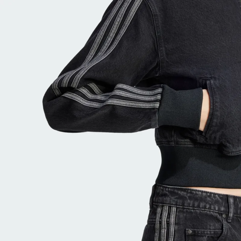 Adidas Women's Adicolor Denim Track Top True Black Denim-5