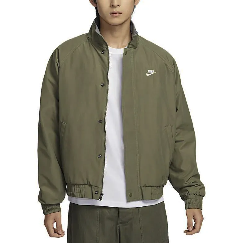 Nike Club Jacket Men's Medium Olive Green/White-2