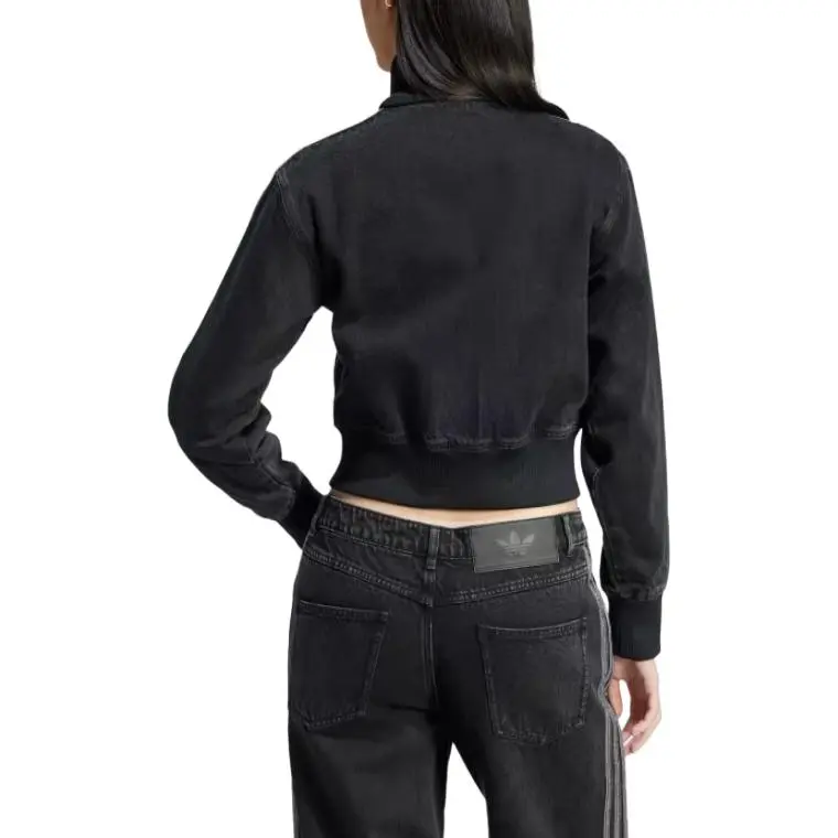 Adidas Women's Adicolor Denim Track Top True Black Denim-2