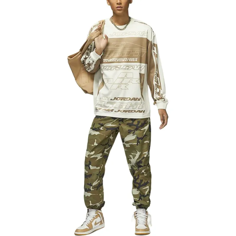 Jordan Jordan MVP Knitted Sports Pants Men's Light Olive Yellow-4