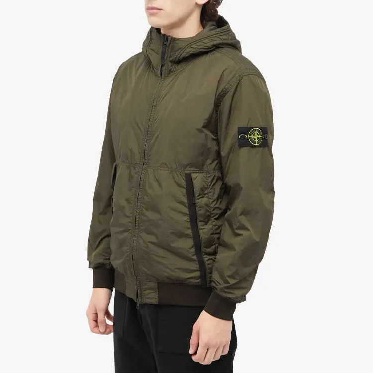 STONE ISLAND Logo Patch Hooded Track Jacket-1
