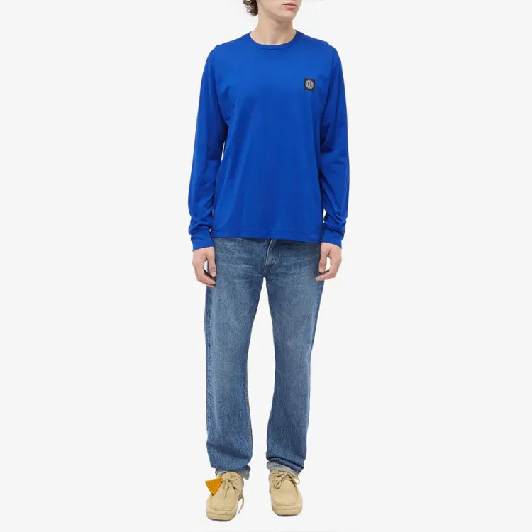 STONE ISLAND T Shirts Men Bright Blue-1