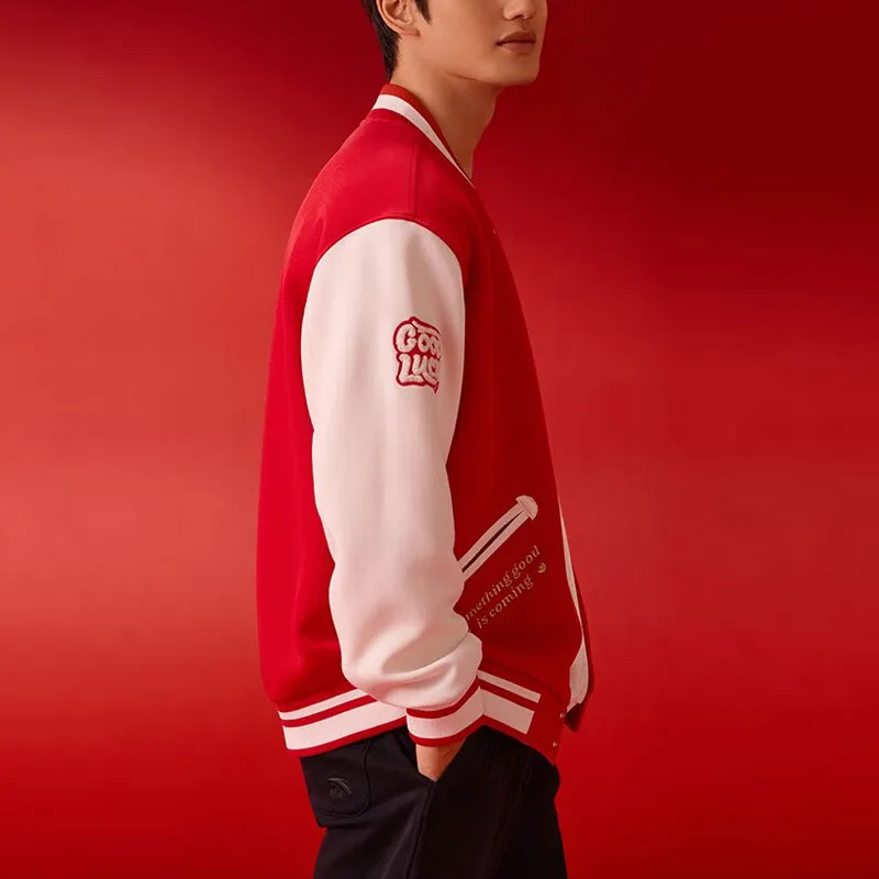 Anta Life Collection Baseball Jacket Coat Men's Rich Red-2