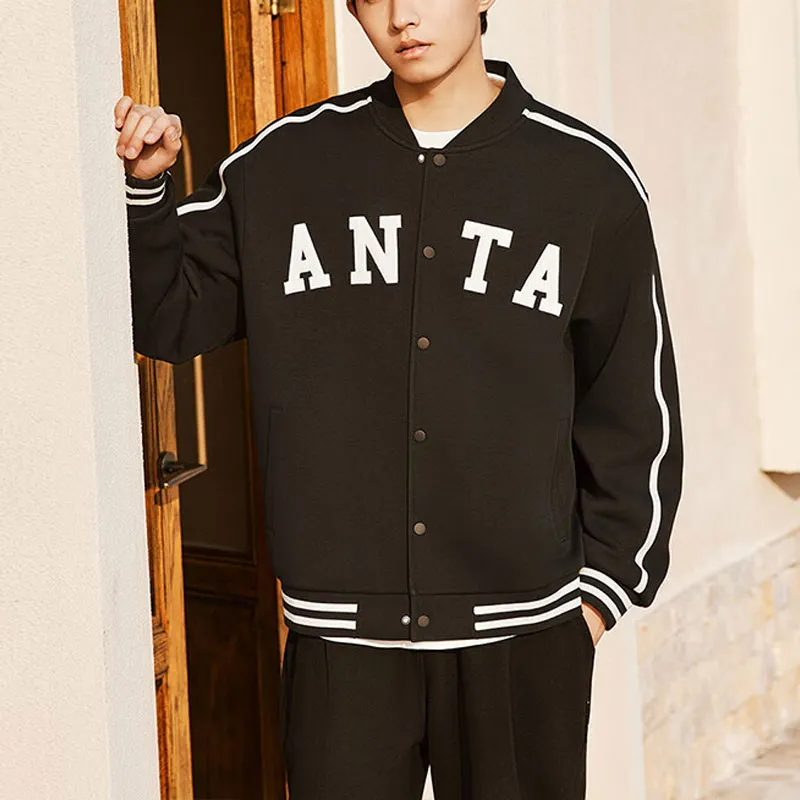 Anta Life Collection Baseball Jacket Unisex Basic Black-2