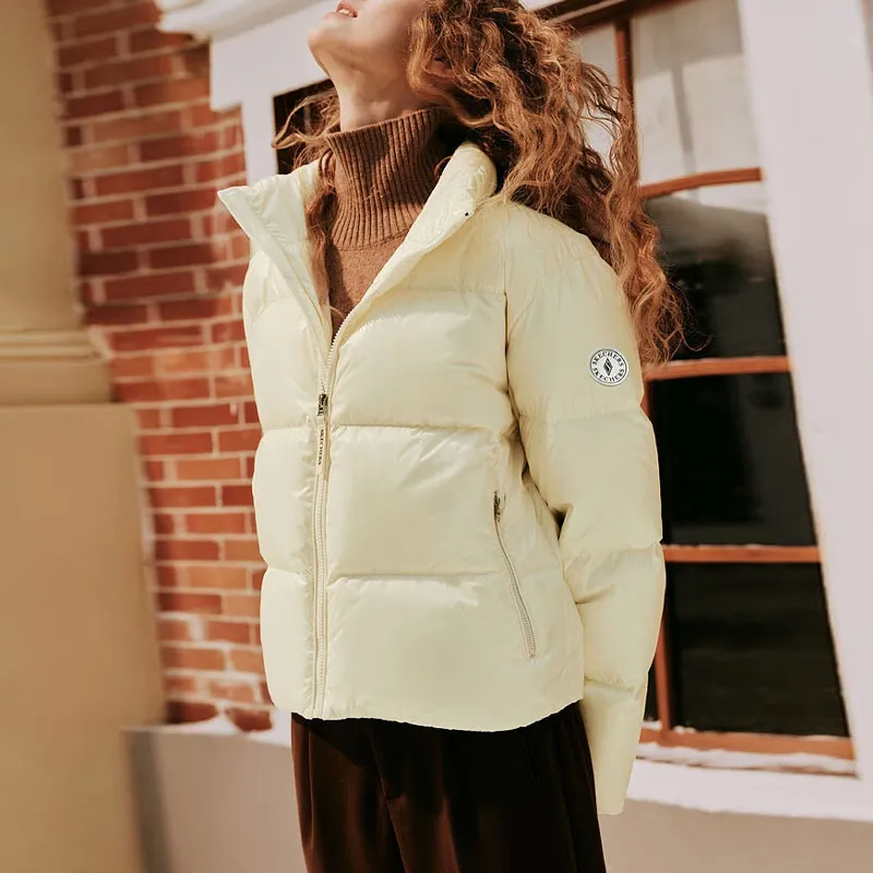 Skechers Down Jacket Women's Beige Yellow-2