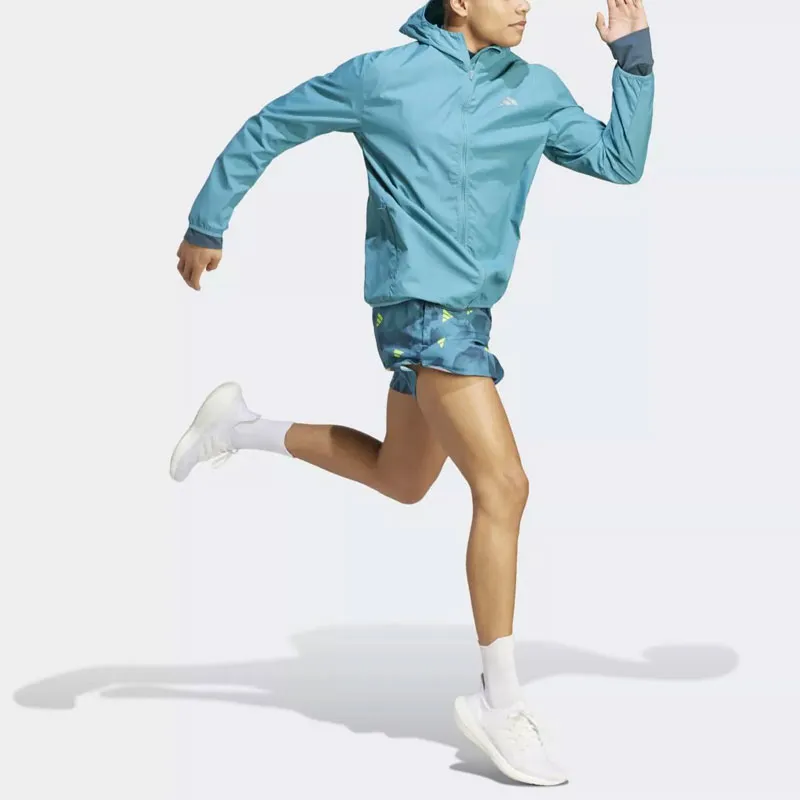Adidas RUN IT JKT Jackets Coats Men's Turquoise-3