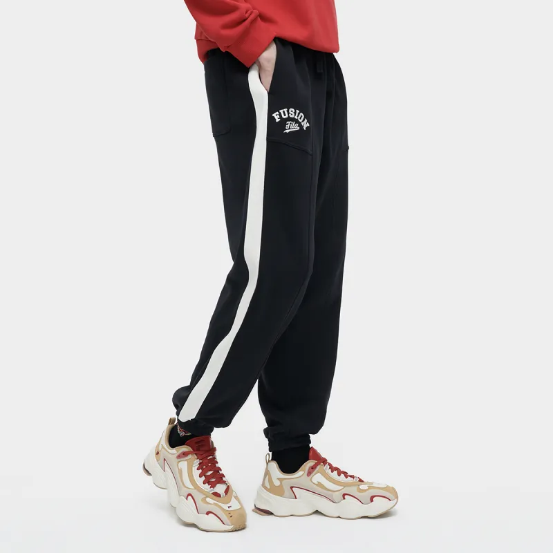 FILA FUSION Knitted Sweatpants Men's Pitch Black-4