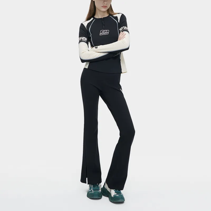 FILA FUSION Raglan Sleeve T Shirt Women's Jet Black-5