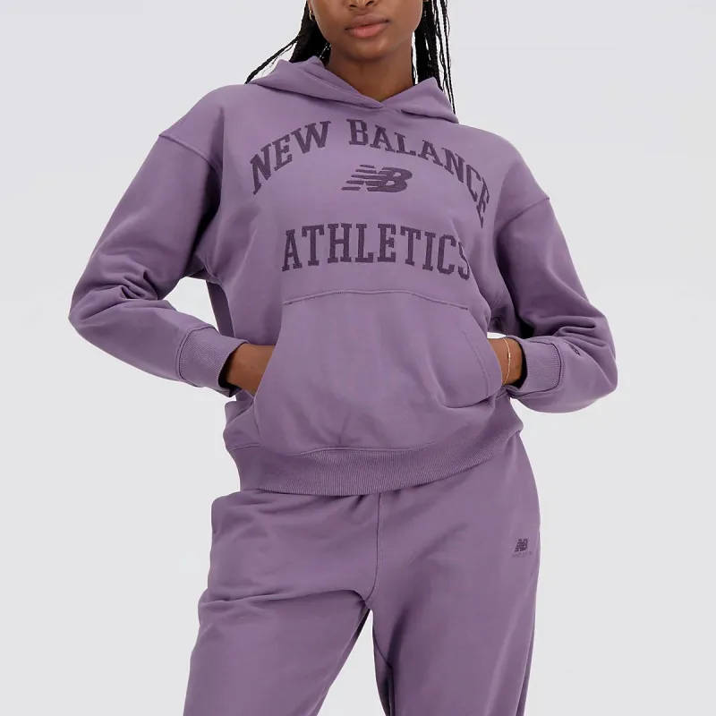 New Balance Athletics Varsity Oversized Fleece Sweatshirt Women's Phantom-2