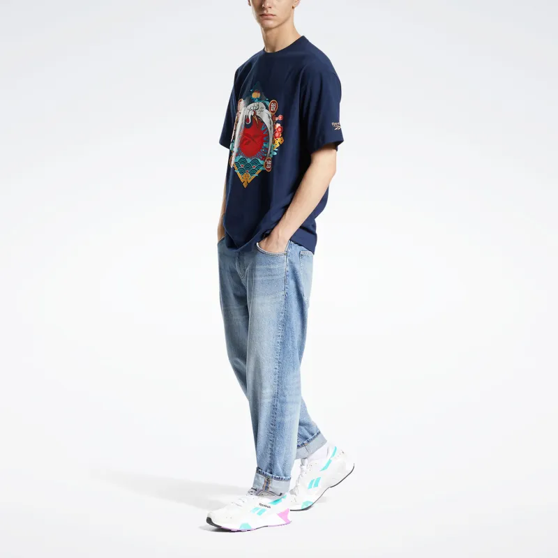 Reebok T Shirt Unisex Marine Blue-2