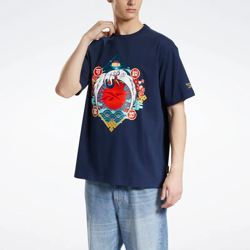 Reebok T Shirt Unisex Marine Blue-3