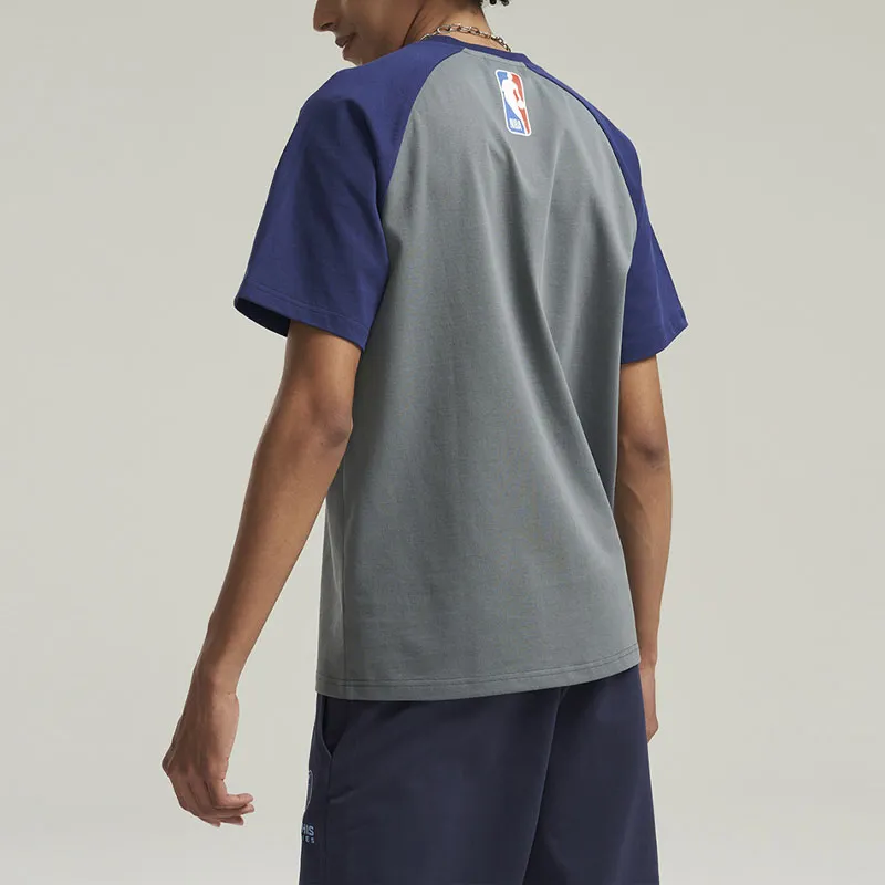 NBA Raglan Sleeve T-Shirt Unisex Stormy Gray-2