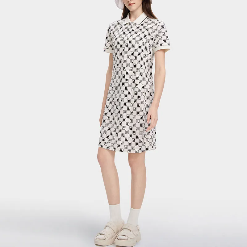 FILA Short Sleeved Dresses Women's All Over Print-4