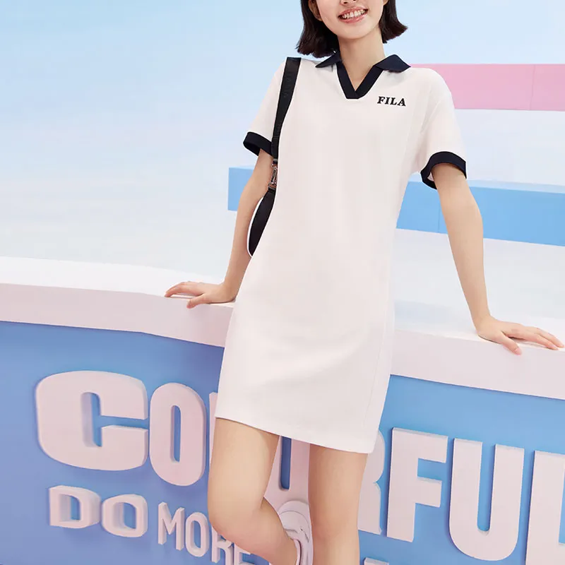 FILA Short Sleeved Dresses Women's Fresh Ivory-2