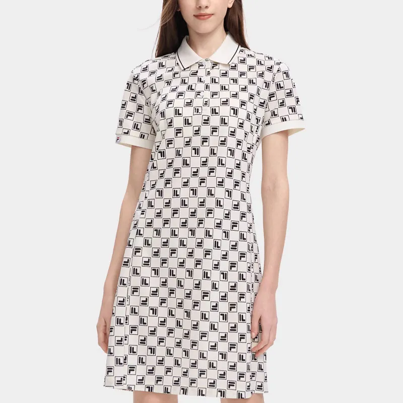 FILA Short Sleeved Dresses Women's All Over Print-1