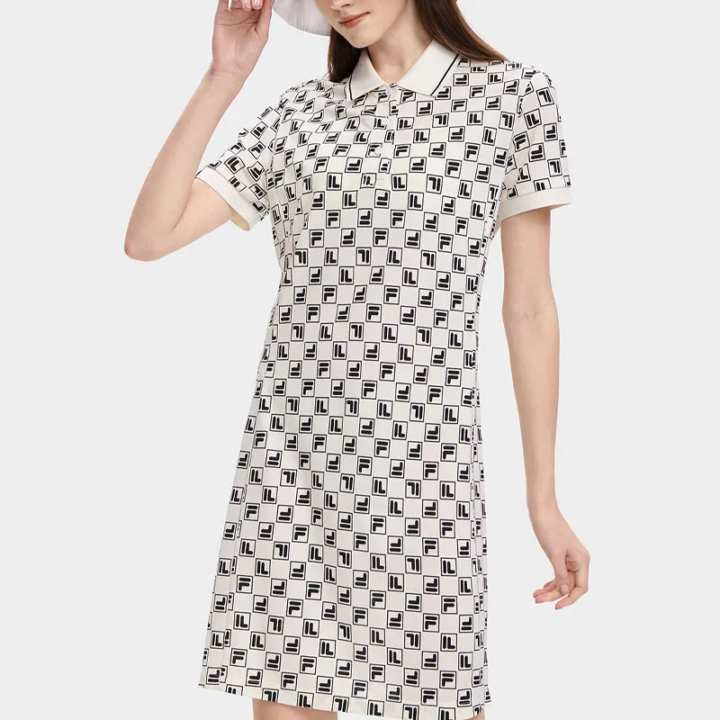 FILA Short Sleeved Dresses Women's All Over Print-3