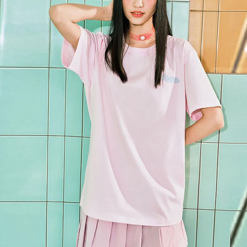 Skechers T Shirt Unisex Light Pink Red-3