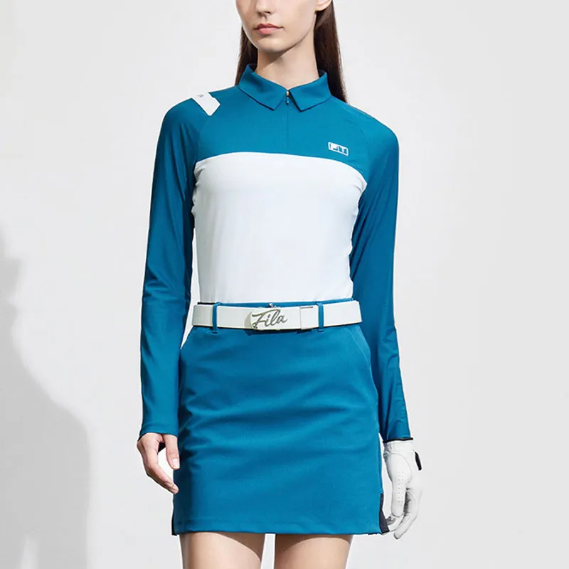 FILA Golf Series Polo Shirt Women's Logo Blue-2