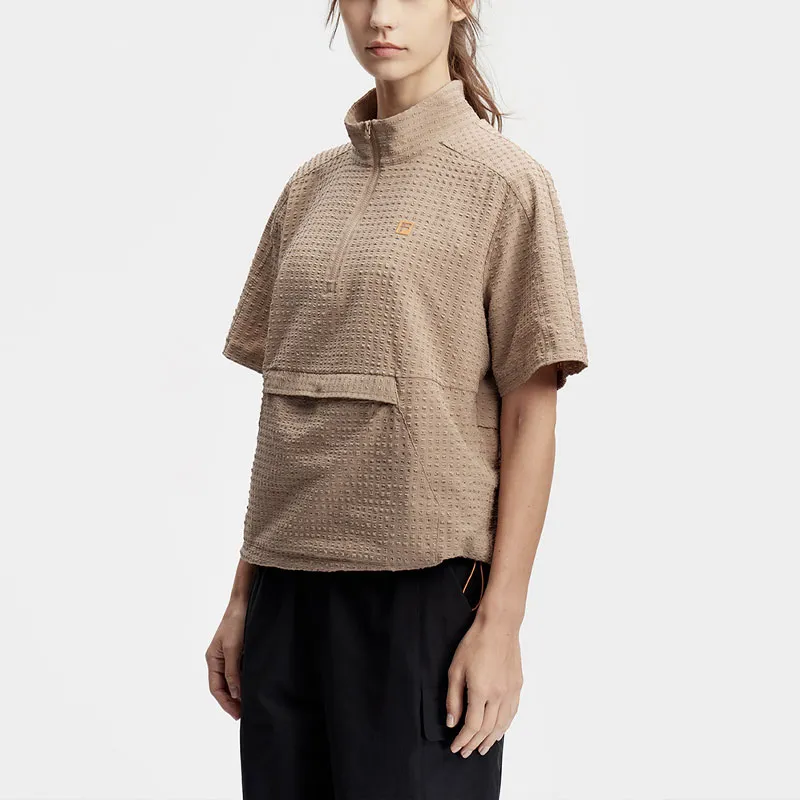FILA Drop Shoulder Sleeve T Shirt Women's Dark Yellow Ginger-2