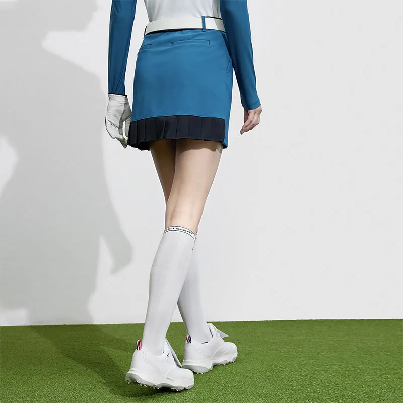FILA Golf Series Casual Short Skirts Women's Logo Blue-3