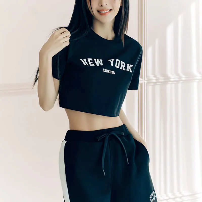 MLB New York Yankees T Shirts Women's Black-2
