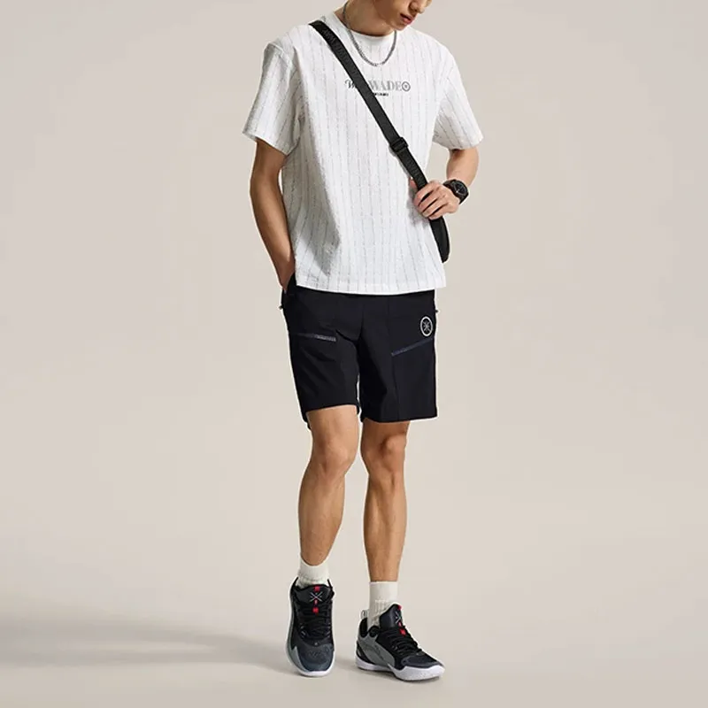 LiNing Drop Shoulder Sleeve T Shirt Men's Standard White All Over Print-4