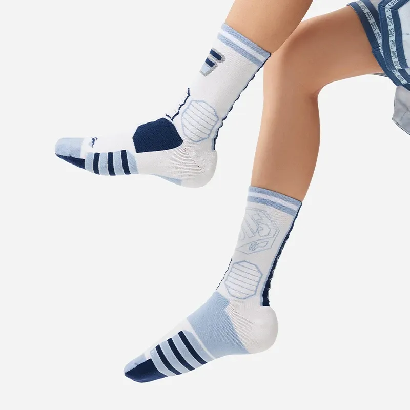 LiNing Badfive Mid Calf Socks Unisex 1 Pack Shadow Purple Blue-3