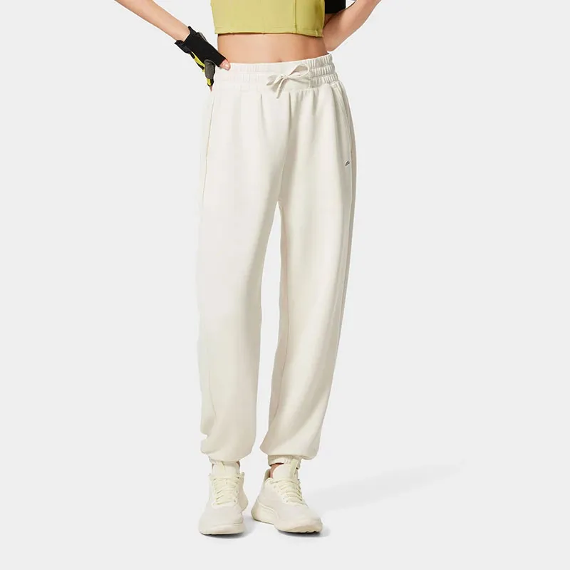 LiNing Fitness Series Knitted Sports Pants Women's Silver Birch Gray-3