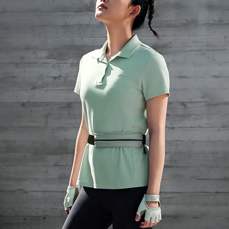 LiNing Fitness Series Polo Shirt Women's Ice Cream Green-3