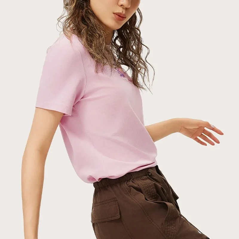 LiNing Chinese Culture Series T Shirt Women's Flower Branch Pink-3