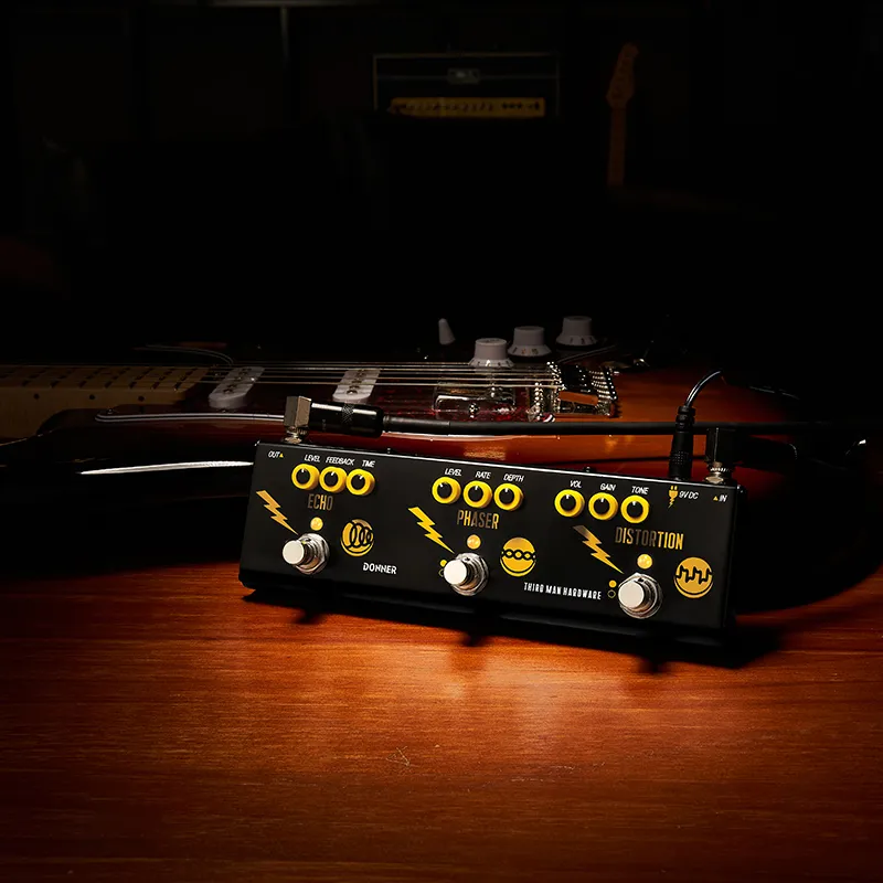 DONNER x Jack White Tang Nong Triple Threat Electric Guitar Multi Effects Pedal Guitar Accessories-6