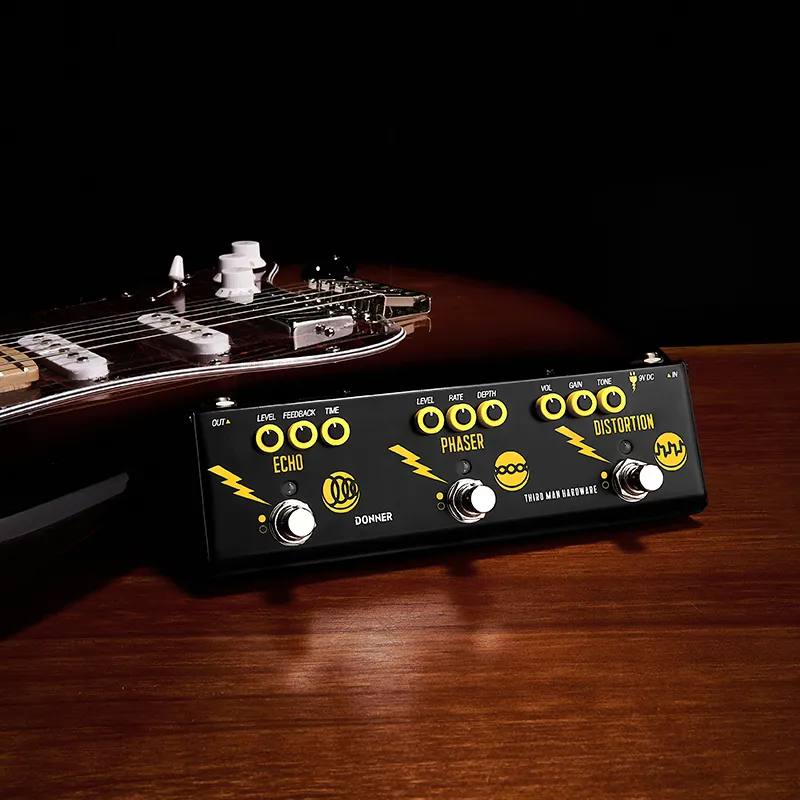 DONNER x Jack White Tang Nong Triple Threat Electric Guitar Multi Effects Pedal Guitar Accessories-7