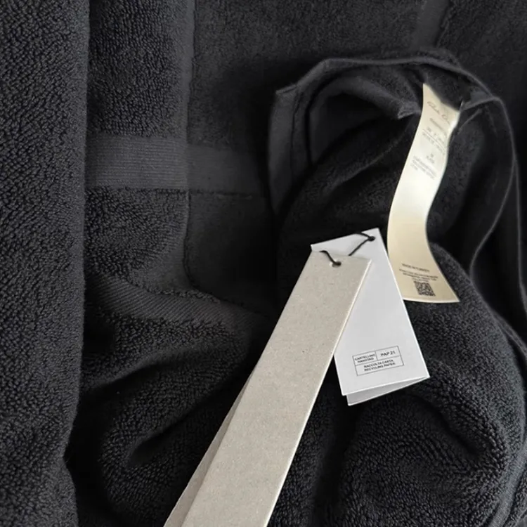 RICK OWENS/RO Towels Black 30*50cm-5