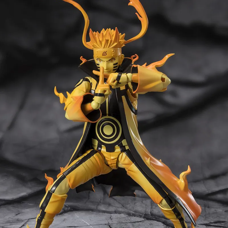 BANDAI S.H.Figuarts Naruto Uzumaki Nine Monks Mode The Power Of Hope Connecting Wishes Action Figures 14.5cm-2