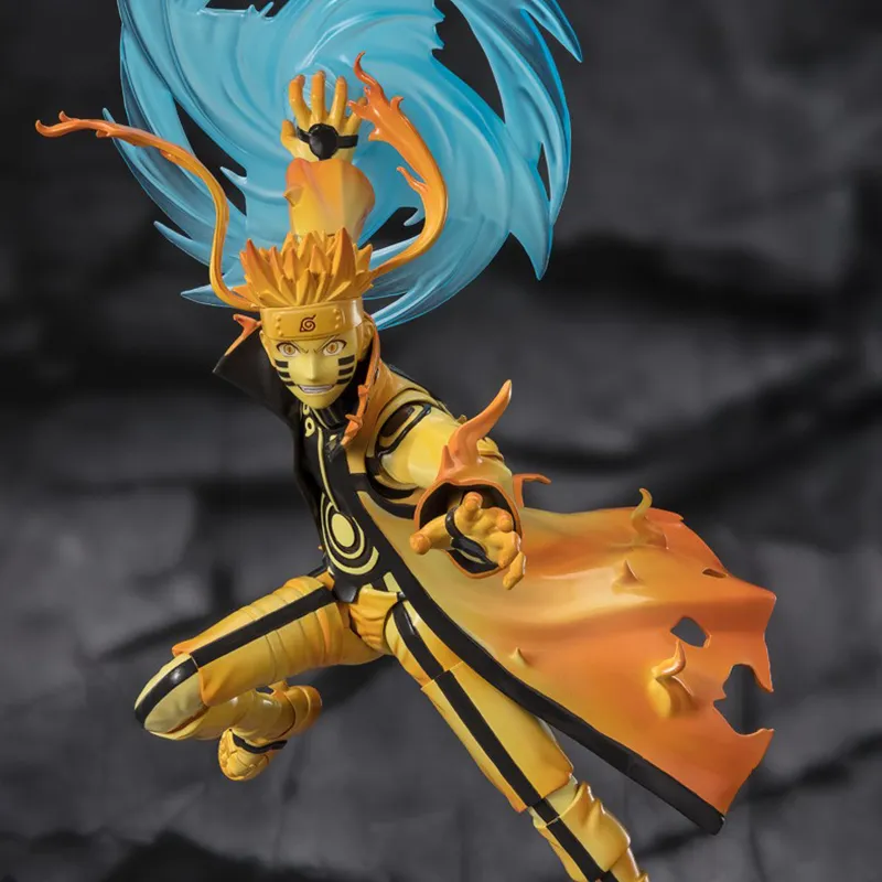 BANDAI S.H.Figuarts Naruto Uzumaki Nine Monks Mode The Power Of Hope Connecting Wishes Action Figures 14.5cm-5