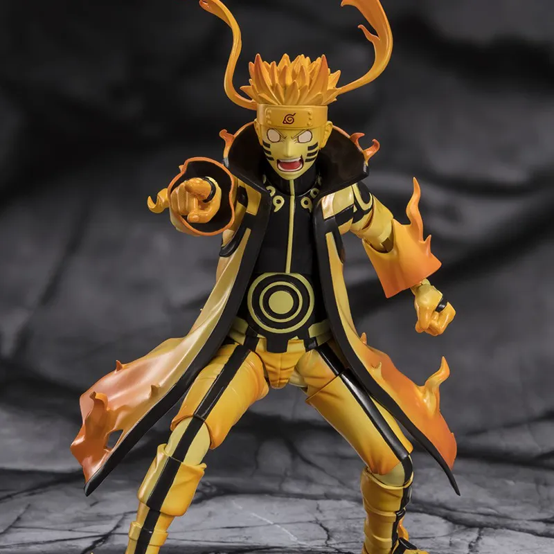 BANDAI S.H.Figuarts Naruto Uzumaki Nine Monks Mode The Power Of Hope Connecting Wishes Action Figures 14.5cm-4