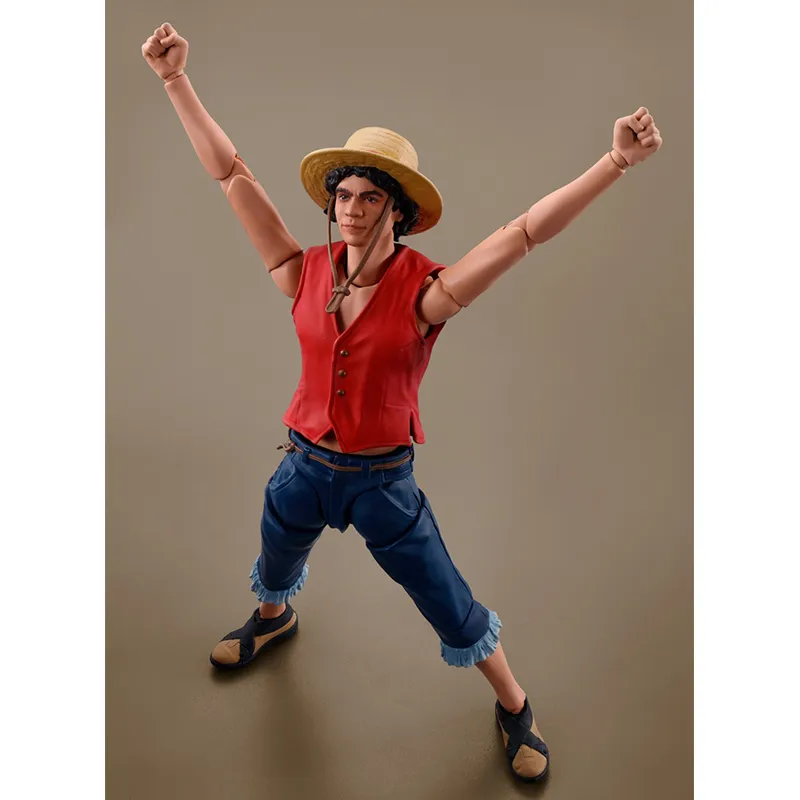 BANDAI S.H.Figuarts Monkey D. Luffy Netflix Original Series One Piece Action Figures 14.5cm-7